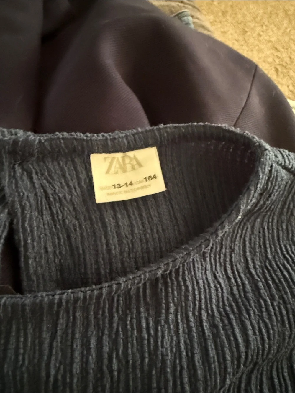 ZARA Navy textured full length beachy side cut out waist keyhole jumpsuit 14